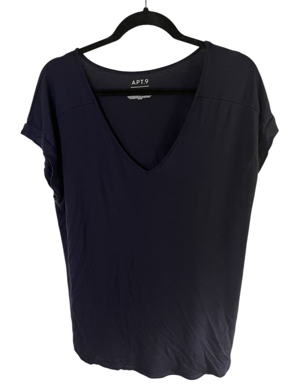 Apt. 9 Women's Short-Sleeve V-Neck Top in Navy